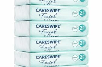 Careswipe 2 Ply Facial Tissue Soft Pack | 600 Pulls | 100 Pulls X 6 Pack | Soft And Highly Absorbent | 100% Natural Virgin Cellulose Fiber