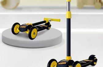 Cockatoo Rat & Cat Series KS05 Kick Scooter 3 to 10 Years Boys & Girls, Kids Scooter with PVC Wheels & Rare Brakes, Capacity 40Kg- Black