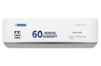 Blue Star 1.5 Ton 5 Star, 60 Months Warranty, Wi-Fi Smart Inverter Split AC (Copper, Convertible 5 in 1 Cooling, AI Pro, DigiQ Hepta Sensors, 4 Way Swing, IE518ZNURS, White)