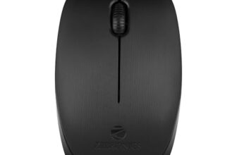 Zebronics Zeb-Power Wired USB Mouse, 3-Button, 1200 DPI Optical Sensor, Plug & Play, for Windows/Mac