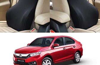 Oshotto Air Fabric Lumbar Support for Office Chair | Back Pillow for Car | Memory Foam Orthopedic Cushion – Provides Low Back Support Compatible with Honda Amaze 2018-2025 (Black)