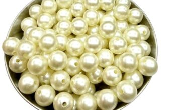 MOOLYAVAAN Products 12mm Off White Pearl Beads for Beading Jewelry Making Art Craft Work (Pack of 300)