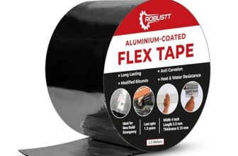 Robustt Aluminium-Coated Flex Tape – 10 CM x 2.5 M � Super Strong Waterproof Solution for Water Leakages, Premium Sealing & Repairs (Pack of 1)