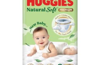 Huggies Natural Soft Premium Baby Diaper Pants, Our No.1 Soft Pants, Small (S) Size (4-8 Kgs), Pack of 70 diapers | Cloud Softness All over with India’s 1st Cloud Touch BeltTM