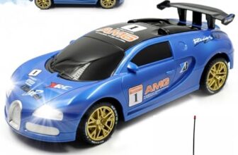 Zivvy Big Remote Control Car Blue | 2.4G Rechargeable Car with 150m Range | LED Lights & Spray Effect | High-Speed Drift Toy | Best Gift for Boys & Girls 2 3 4 5 6 7 8+ Years