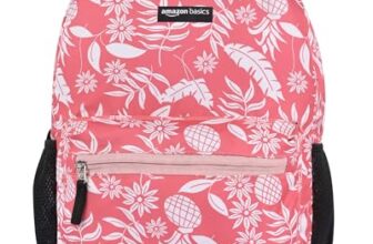 amazon basics Durable Lightweight 2 Compartment 15 L Backpack (Multicolour Print) | Comfortable & Stylish Design | Organized Storage with Multiple Compartments | Ideal for School, College & Travel