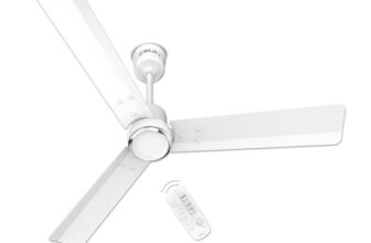 Bajaj Classico Sleek Plus 1200MM (48″) BLDC Ceiling Fans For Home | BEE 5 Star Rated Energy Efficient Ceiling Fan | High Energy Density Motor | RF Remote | 2-Yr Warranty 【Base White】