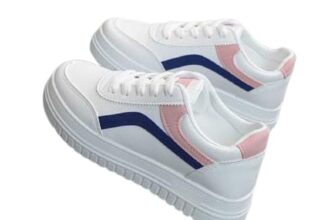 BUCADIA Girls Casual Wear Lace Sneakers (Blue, Size-8)