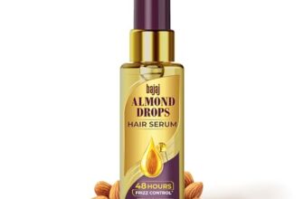 Bajaj Almond Drops Hair Serum 50 ml | With Almond Oil & Vitamin E | Nourishes Dry & Frizzy Hair.