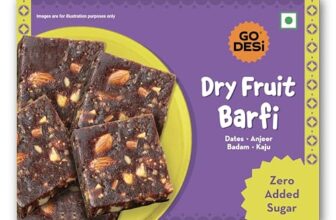 GO DESi – Dry Fruits Barfi | Dates Bar | Anjeer | Khajoor | Nuts | Indian Mithai | Sweets Gift Pack | No Added Sugar | 200 grams