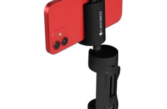 Zebronics Lightweight 360° Rotatable Mobile Holder, Upto 6.9 inches, Multi Angle Adjustment, Universal Clamp, Compact, Foldable, Compatible with Mobile (MS90, Black)