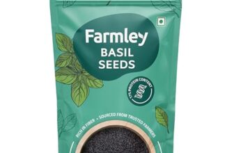Farmley Basil Seeds 300 g I Seeds for Eating | Seeds for Weight Management | Rich in Omega-3 fatty acids, amino acids & fibre (Pack of 1)