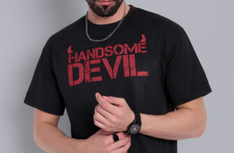 Go Devil Printed Men Round Neck Black T-Shirt