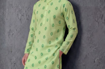 Tibra Collection Men Printed Straight Kurta(Green)