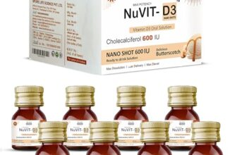 The Old Natural Nuvit D3 Vitamin D3 60000 Iu I Cholecalciferol Vitamin D3 Oil 60000 Iu Sugar Free Nano Shots I – 5Ml (Pack of 2, Butterscotch)
