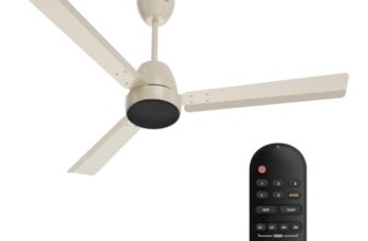 Crompton Energion Nucleoid 1200mm BLDC Ceiling Fan | Remote Control | BEE 5 Star Energy Rated | High Air Delivery | 4 Years Manufacturer Warranty | Ivory