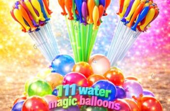 GRAPHENE Set of 3 Bunch 111 Holi Magic Water Balloons With Tap Adapter Automatic Latex Non Toxic Vibrant Color Quick Fill Easy Tie Water Balloon Summer Fight Holi Celebration for Unisex Kids Boy Girl