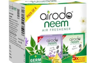 AIRODO Neem Bathroom Air Freshener Assorted Blocks|Mixed Fragrance|30 Days Long Lasting (4 x 50g)
