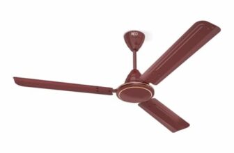 REO Tejas 1200mm ES Ceiling Fan | High Speed, High Air Delivery | Strong & Powerful Copper motor, Air Delivery: 218 m³/min, RPM: 370, 2 Year Warranty | (Pack of 1, Brown)