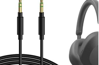 GEEKRIA Audio Cable Compatible with Sony WH-1000XM6/1000XM5/1000XM4, XB920N/XB910N, CH720N, ULT Wear Headphones Cable, 1/8″ (3.5mm) to 3.5mm Replacement Stereo Cord (4 ft/1.2 m)