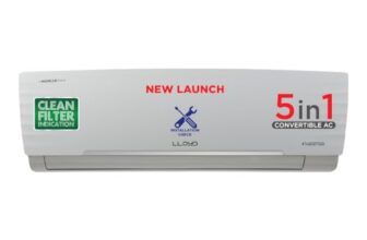 Lloyd 1.5 Ton 3 Star Inverter Split AC (5 in 1 Convertible, Cools Even at 52°C, Turbo Cool, Anti Corrosion Coating, 100% Copper, White, GLS18I3FWAGC)