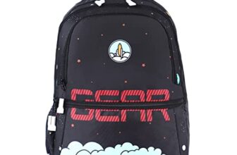 Gear Galaxy Expedition 30L Medium Water Resistant School Bag/Kids Bag/Casual Standard 5 Compartment Backpack/Daypack/College Bag For Boys/Girls/Men/Women (Black)