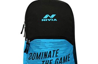 Nivia Cloud School Bag, Faced Water-Proof Lightweighted, Breathable air mesh, Highly Durable and Mini Cord Fabric Bag, Adjustable Shoulder,100% Polyester,Bags for Kids, (Sky Blue),Capacity-19 litres