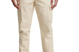 Highlander Men’s Low Rise Tapered Pants (PHTR000030_Beige_S)