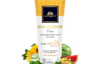 INTIMIFY Sunscreen SPF 50 PA++++ | UVA/UVB & Blue Light Protection | For Oily, Dry & Sensitive Skin | For Women & Men (50g)