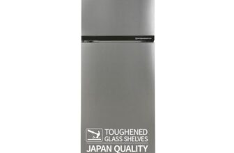 SHARP 265 L Frost Free Double Door 2 Star Refrigerator |Japan 7 Shield Protection|Hi-Tech Inverter | (Silver Hairline, SJ-FF305V2-PSH)