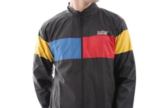 The Indian Garage Co Men’s Polyester Regular Fit Standard Length WindcheaterJacket (1121-Wch-09-2_Black XL), Medium