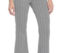Tokyo Talkies Women Jacquard Bootcut Trousers Black/White