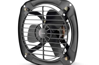 LONGWAY Ventilo 12 Inch 300 mm Energy Efficient Exhaust Fan | High Speed Powerful Motor | Low Noise Operation & Easy to Clean | Suitable for Bathroom, Kitchen, Office | 2 Years Warranty (Marble Black)