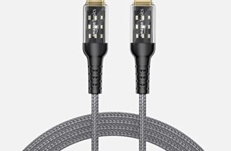 amazon basics Premium Braided USB Type-C to Type-C with PD 60W fast Charging and Data cable (Grey -1.2 Meter)