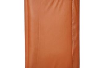 Amazon Basics Leatherette Document Files with Handles | Water Resistant | Durable | File Folders | Certificate Holder | A4, Tan