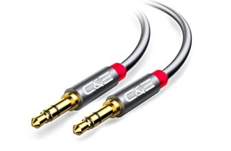 C & E Auxiliary Cable 6 FT 3.5mm Male to Male Audio Jack(s) – Connect Smartphone, iPhone, Mp3 Player, iPod, iPad to Car/Auto Stereo or Speakers via Aux Audio Port [PACK OF-4]