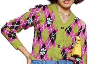 SASSAFRAS Women Green Geometric Front Open Wool Cardigan -XL