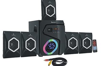 Tronica Cowin Series 5.1 Home Theatre Bluetooth Speaker Multimedia System with FM Stereo, USB/SD/MMC/AUX Function & Vivid Light Effects | Sound System for Home