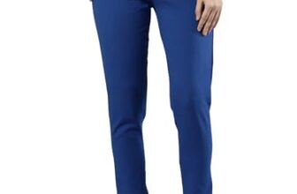 Femmora Comfortable Fit Solid Straight Pant, Breathable Cotton Fabric with Side Zip Button Closure, for Women, Astral Blue, Pack of 1