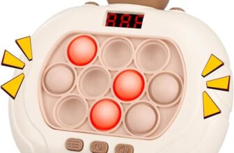 Chocozone Fast Push Pop It Game Light-up Bubble Pop Fidget Toy for Kids and Adults Four Modes Push Button Game with Lights & Music Toys for 4+ Years Old Boys & Girl ( Duck) (Teddy)