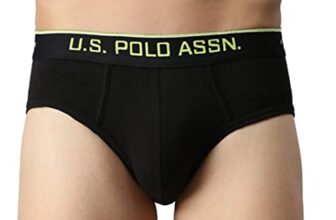 U.S. POLO ASSN. Mens Cotton Coolmax Solid I706 Briefs – Pack of 1 (Black L)
