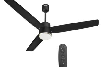 Havells FAB BLDC Underlight 1200 mm Ceiling Fan| 5 Star| Upto 65% Saving| Air Delivery: 235 cmm|Low Wattage: 30W| Low Noise|4 Speed Mode| 380 RPM| 2 Years Manufacturer Warranty (Matt Black)