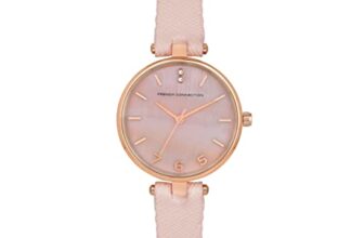 French Connection Analog Pink Dial Women’s Leather Watch-Fc27P