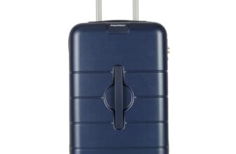 Mewtour 20 Inch Blue Hardside Spinner Luggage with 360° Rotate Double Wheels, ABS Material, Inside Handle Lock and Inside TSA Lock Suitcase
