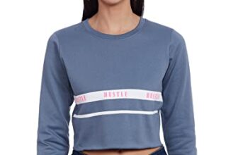 FUSEFIT WMN PF Hustle RN Crop Sweat Blue, XS