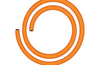 Prestige 1.5M LPG Rubber Hose Pipe with Reinforced Steel Wire, ISI Certified (Orange)