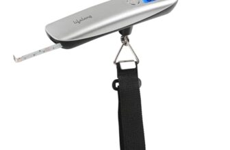 Lifelong Small Weight Machine for Home, Flights, Gas Cylinder, Shop, Travel | Portable Electric Digital Mini Hanging Weighing Scale|Weighing Machine for Luggage 50kg with LCD Display & Measuring Tape