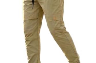 ANNI Designer Men Cotton Solid Cargo Pant (Piruz Golden-VKS01-AN_M_Golden_Medium)