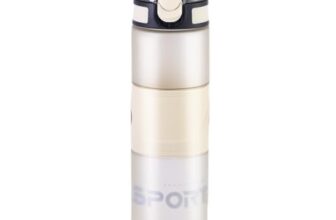 Attro ICY Sport 800ml Matt Finish Plastic Water Bottle with Straw and Designer Strap – Ideal for Gym, Workout, Sport 800mls, Travel, School & Office – Stylish & Sleek Hydration Solution Chiffon White