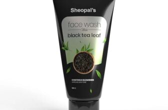 Sheopals Natural Face Wash | Brightening, Acne-Fighting & Deep Cleansing | Paraben-Free, Sulfate-Free, For All Skin Types – 100ml (Black tea Facewash)